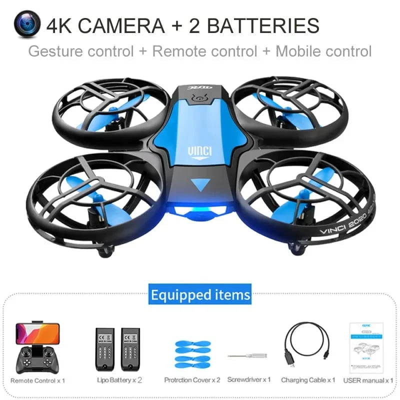V8 Großhandel Induktionssteuerung RC Hubschrauber Spielzeug Geschenk FPV VR Mini Drone 4k HD Luftaufnahmen Folding Quadcopter mit Kamera