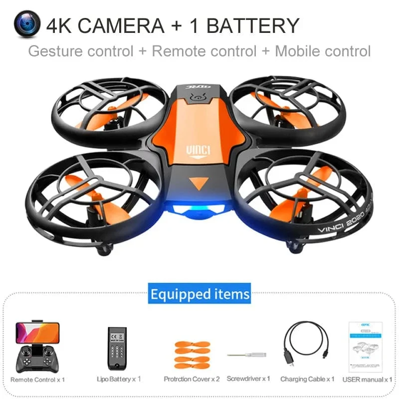 V8 Großhandel Induktionssteuerung RC Hubschrauber Spielzeug Geschenk FPV VR Mini Drone 4k HD Luftaufnahmen Folding Quadcopter mit Kamera