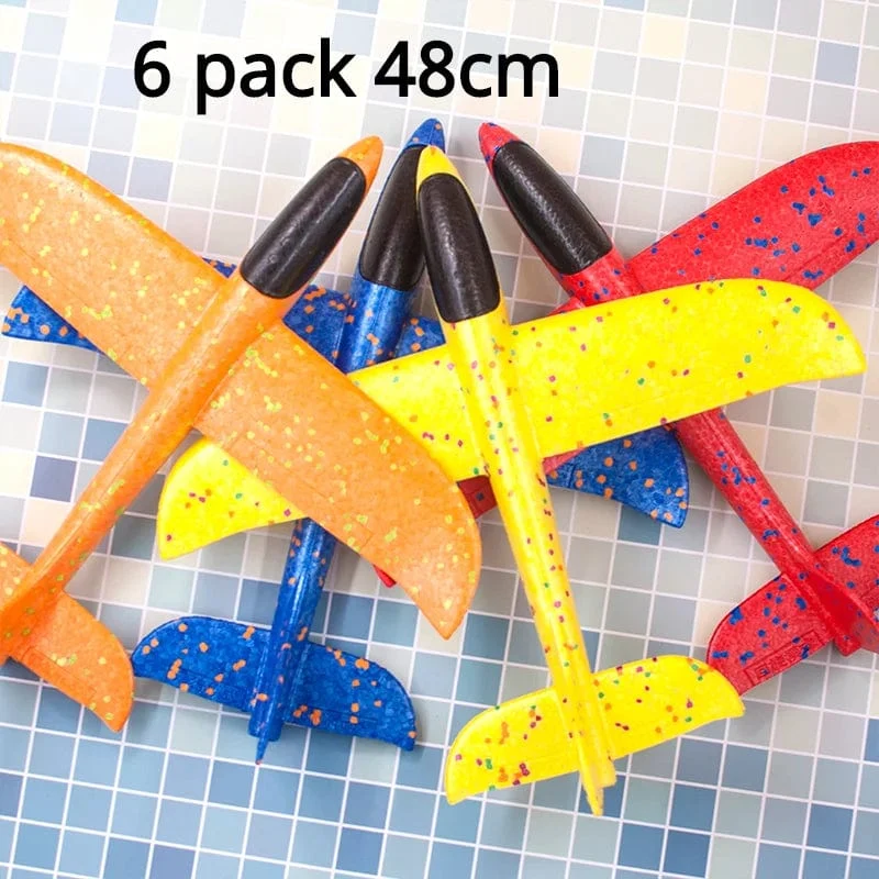 5-10 teile/los Schaummaterial Handwurf Flugzeug Im Freien Produkteinführung Segelflugzeug Kinder Geschenk Modell Spielzeug 48 Cm Spaß Kinder Hubschrauber Spielzeug