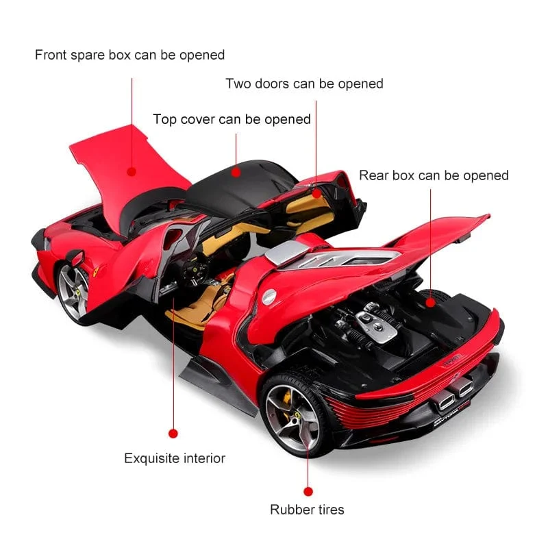 Bburago Ferrari Refined Sports Car Model 1:18 Daytona-SP3 Statische Simulation Gussfahrzeuge Sammlung Spielzeug