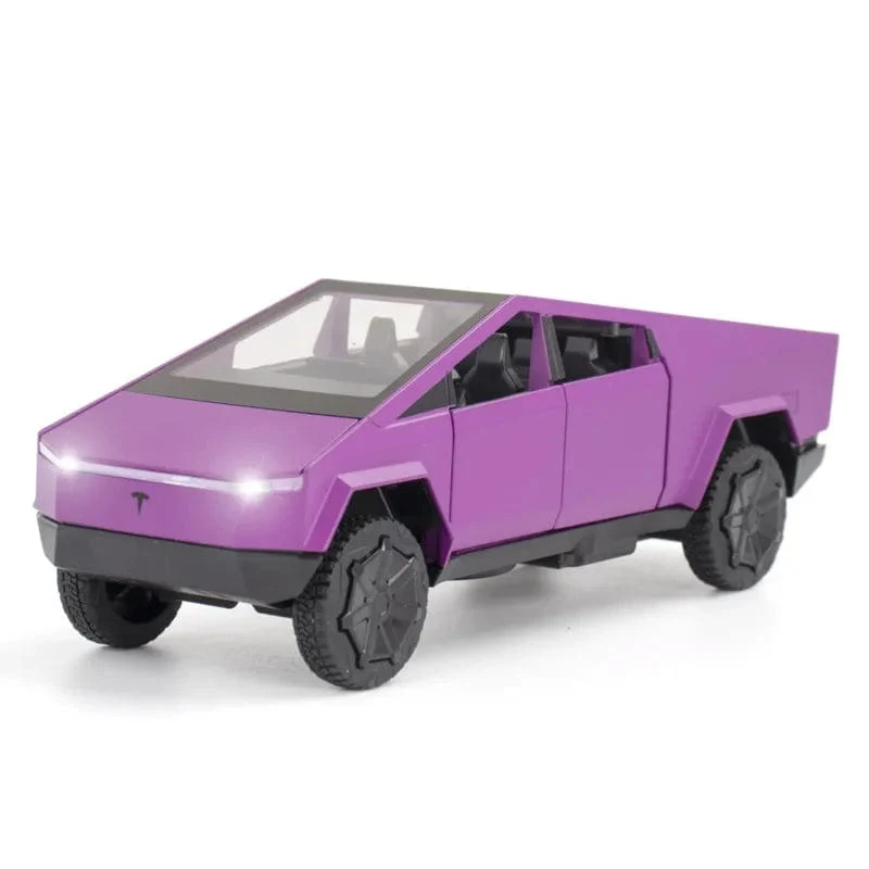 1:32 Tesla Cybertruck Pickup Legierung Auto Modell Diecast Spielzeug Fahrzeug Sound Und Licht Simulation Für Kinder Weihnachten Geschenk Junge Spielzeug
