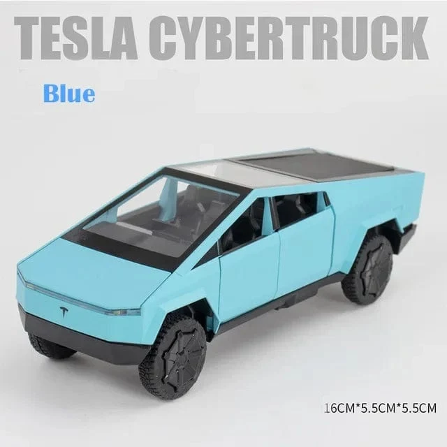 1:32 Tesla Cybertruck Pickup Legierung Auto Modell Diecast Spielzeug Fahrzeug Sound Und Licht Simulation Für Kinder Weihnachten Geschenk Junge Spielzeug