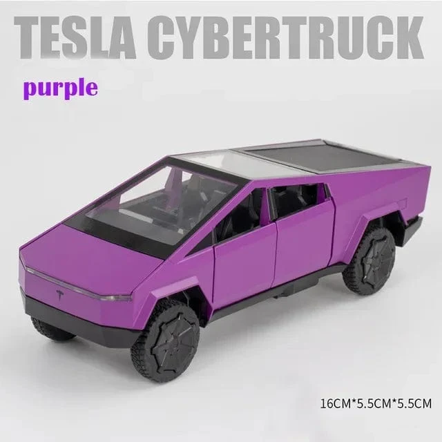 1:32 Tesla Cybertruck Pickup Legierung Auto Modell Diecast Spielzeug Fahrzeug Sound Und Licht Simulation Für Kinder Weihnachten Geschenk Junge Spielzeug