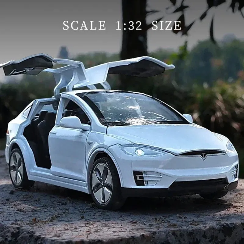 1:32 Tesla Model X Model S Legierung Automodell Druckguss Spielzeugfahrzeuge Spielzeugautos Kinderspielzeug für Kinder Weihnachtsgeschenke Jungenspielzeug