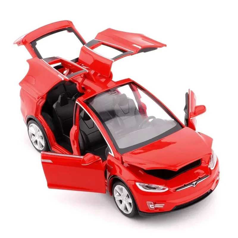 1:32 Tesla Model X Model S Legierung Automodell Druckguss Spielzeugfahrzeuge Spielzeugautos Kinderspielzeug für Kinder Weihnachtsgeschenke Jungenspielzeug