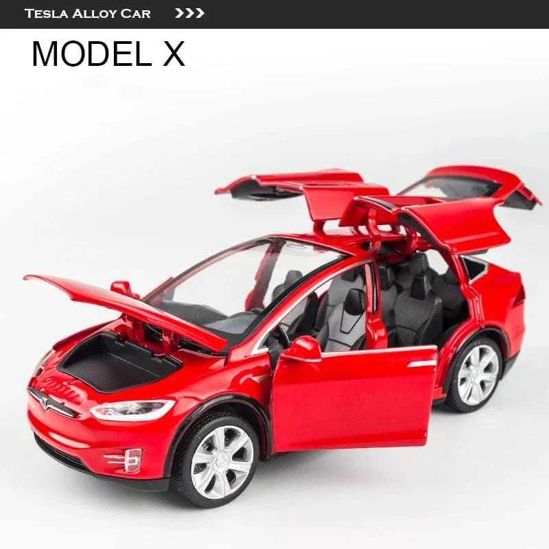 1:32 Tesla Model X Model S Legierung Automodell Druckguss Spielzeugfahrzeuge Spielzeugautos Kinderspielzeug für Kinder Weihnachtsgeschenke Jungenspielzeug