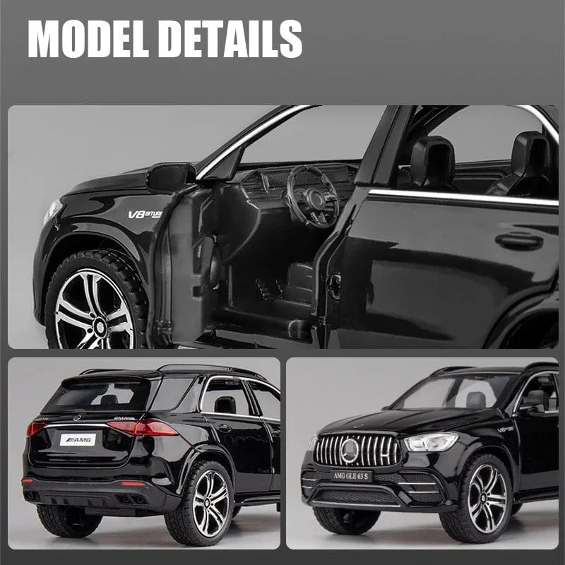 1:32 GLE 63S SUV Legierung Automodell Druckguss Metall Spielzeugfahrzeuge Automodell Hohe Simulation Sound und Licht Sammlung Geschenk für Kinder