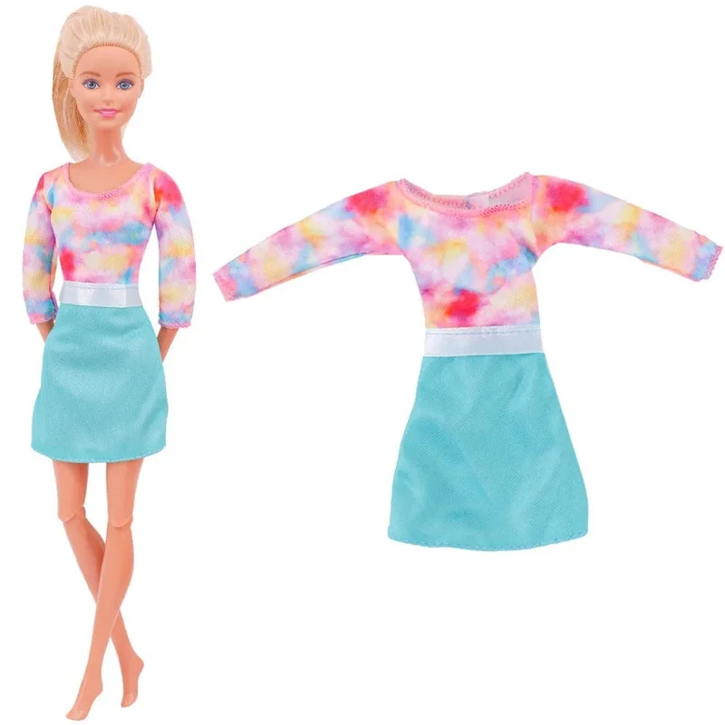 Blaue Puppenkleidung, modischer Mantel, Hose, Kleid, Meerjungfrau-Kleidung, geeignet für 30 cm große Bjd-Puppen und 11.5-Zoll-Puppen, Geschenk, Zubehör für Mädchenpuppen