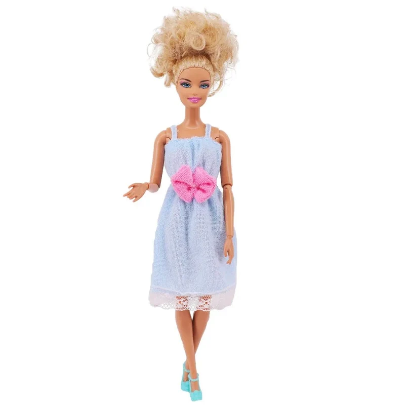 Blaue Puppenkleidung, modischer Mantel, Hose, Kleid, Meerjungfrau-Kleidung, geeignet für 30 cm große Bjd-Puppen und 11.5-Zoll-Puppen, Geschenk, Zubehör für Mädchenpuppen
