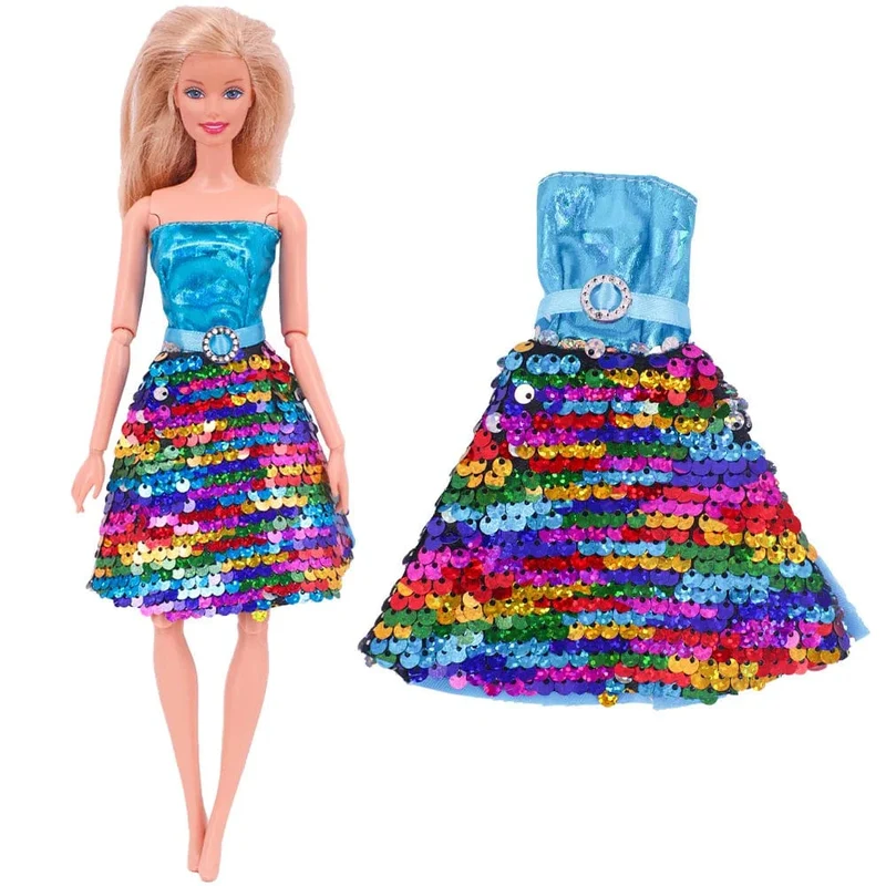 Blaue Puppenkleidung, modischer Mantel, Hose, Kleid, Meerjungfrau-Kleidung, geeignet für 30 cm große Bjd-Puppen und 11.5-Zoll-Puppen, Geschenk, Zubehör für Mädchenpuppen