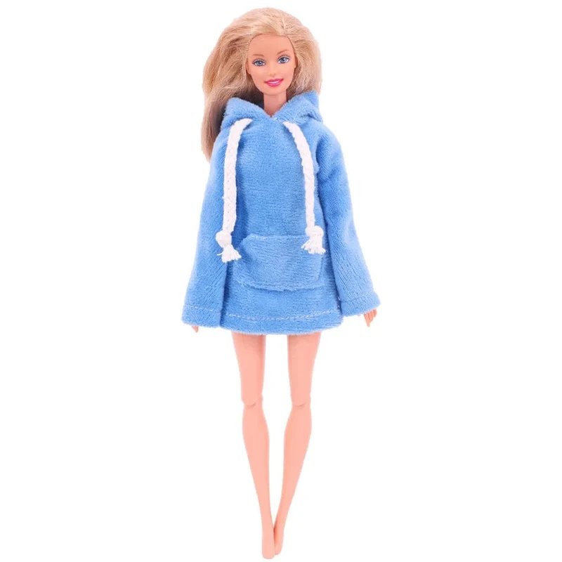 Blaue Puppenkleidung, modischer Mantel, Hose, Kleid, Meerjungfrau-Kleidung, geeignet für 30 cm große Bjd-Puppen und 11.5-Zoll-Puppen, Geschenk, Zubehör für Mädchenpuppen