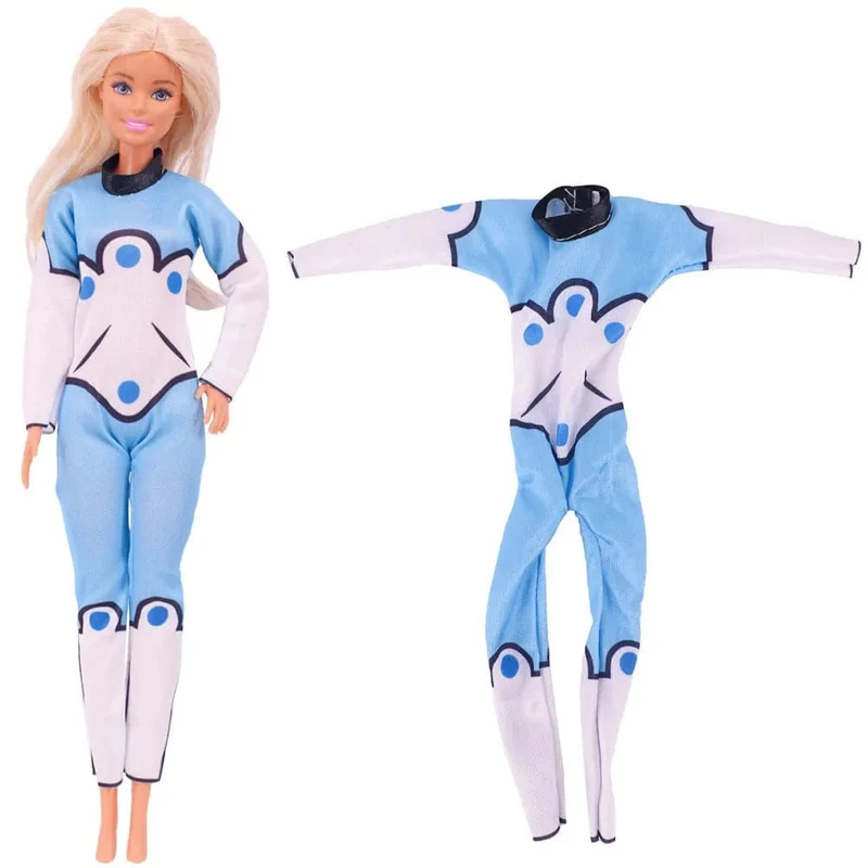 Blaue Puppenkleidung, modischer Mantel, Hose, Kleid, Meerjungfrau-Kleidung, geeignet für 30 cm große Bjd-Puppen und 11.5-Zoll-Puppen, Geschenk, Zubehör für Mädchenpuppen