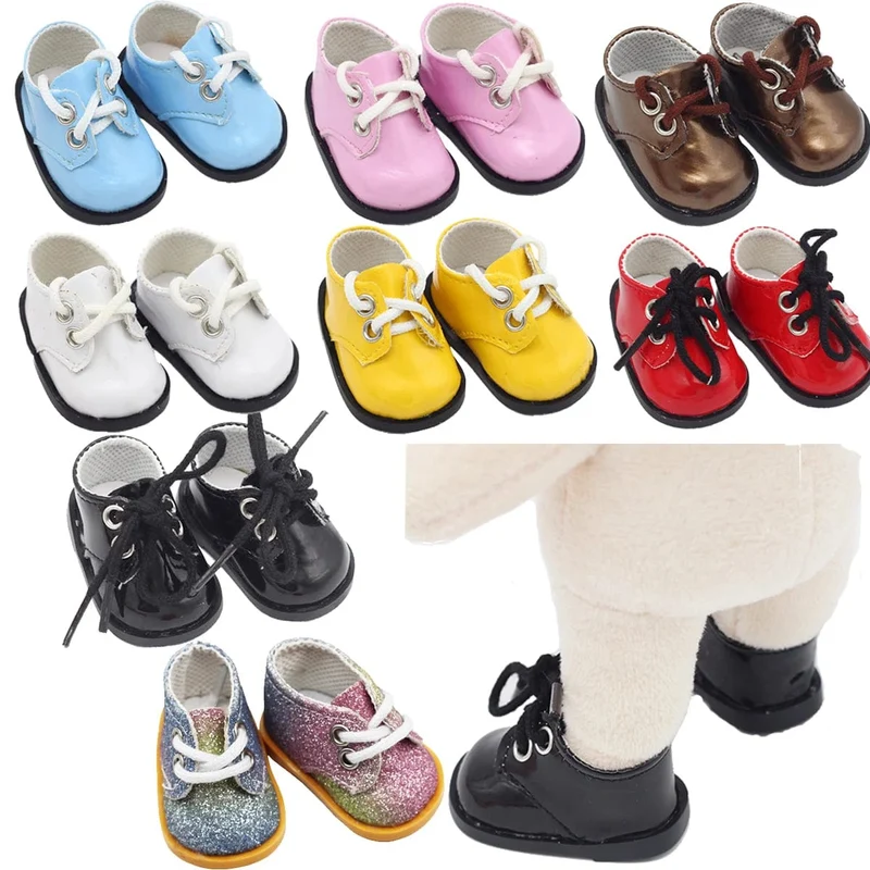 Puppe 5.5 cm Lederschuhe Mini-Spielzeugschuhe für BJD 1/6 14.5 Zoll Wellie Wisher&Nancys&32-34 cm Paola Reina Russisches Spielzeug