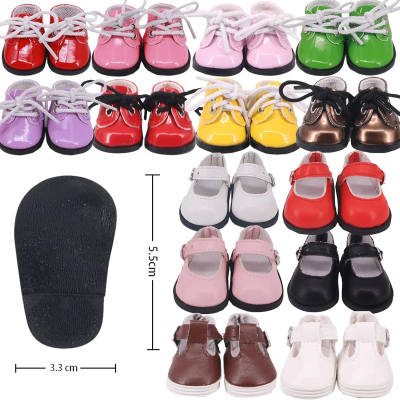 Puppe 5.5 cm Lederschuhe Mini-Spielzeugschuhe für BJD 1/6 14.5 Zoll Wellie Wisher&Nancys&32-34 cm Paola Reina Russisches Spielzeug