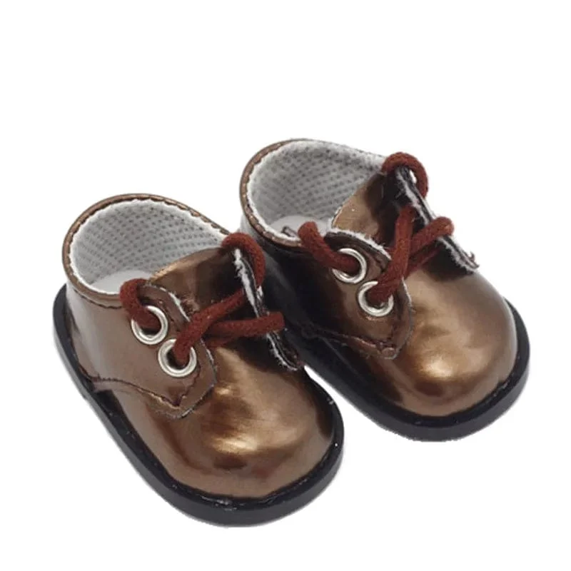 Puppe 5.5 cm Lederschuhe Mini-Spielzeugschuhe für BJD 1/6 14.5 Zoll Wellie Wisher&Nancys&32-34 cm Paola Reina Russisches Spielzeug