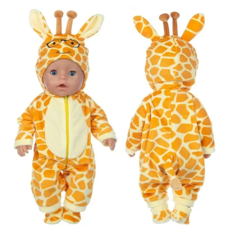 2 teile/satz Anzug + Schuhe Puppen Outfit Für 43 cm Babypuppe Niedlichen Pullover Strampler 17 Zoll Puppenkleidung ， Puppenzubehör.