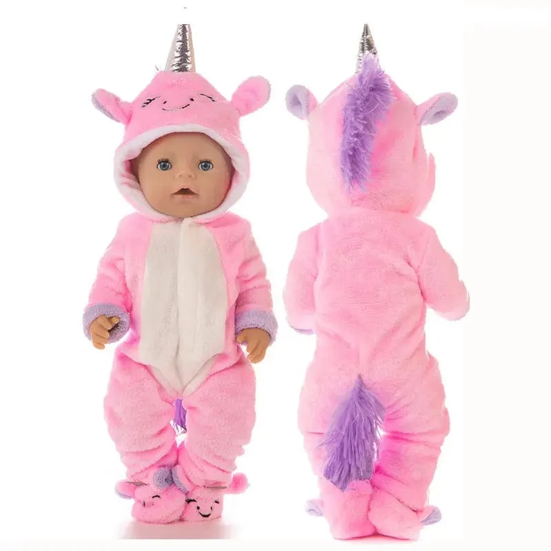 2 teile/satz Anzug + Schuhe Puppen Outfit Für 43 cm Babypuppe Niedlichen Pullover Strampler 17 Zoll Puppenkleidung ， Puppenzubehör.