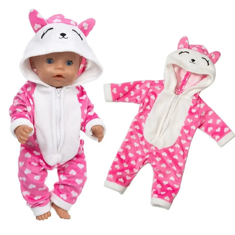 2 teile/satz Anzug + Schuhe Puppen Outfit Für 43 cm Babypuppe Niedlichen Pullover Strampler 17 Zoll Puppenkleidung ， Puppenzubehör.