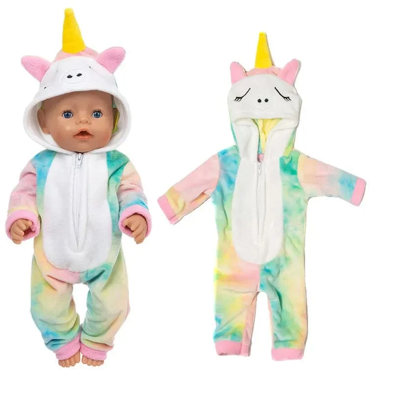 2 teile/satz Anzug + Schuhe Puppen Outfit Für 43 cm Babypuppe Niedlichen Pullover Strampler 17 Zoll Puppenkleidung ， Puppenzubehör.