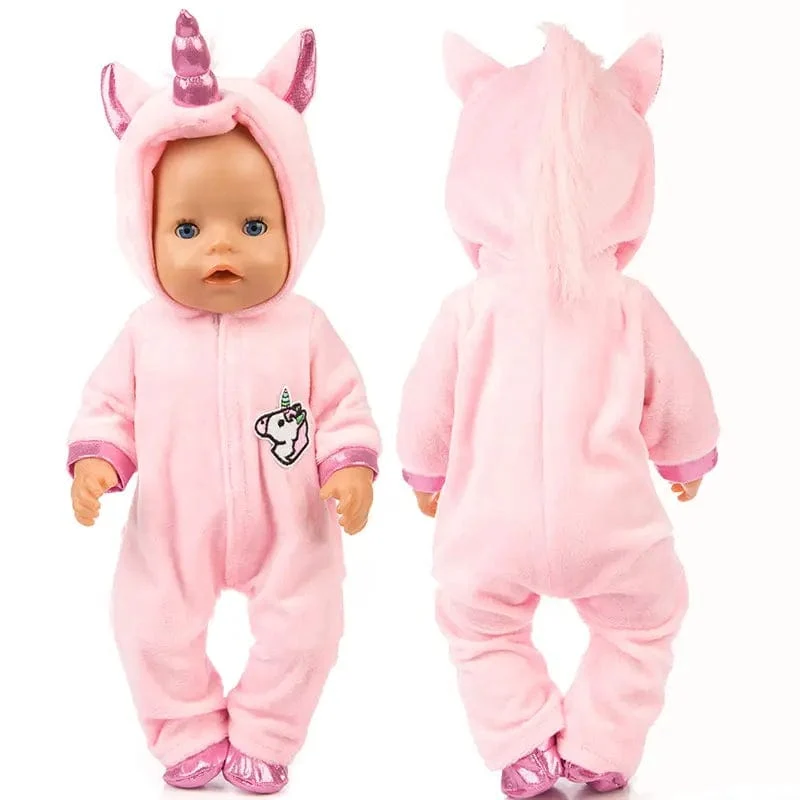 2 teile/satz Anzug + Schuhe Puppen Outfit Für 43 cm Babypuppe Niedlichen Pullover Strampler 17 Zoll Puppenkleidung ， Puppenzubehör.