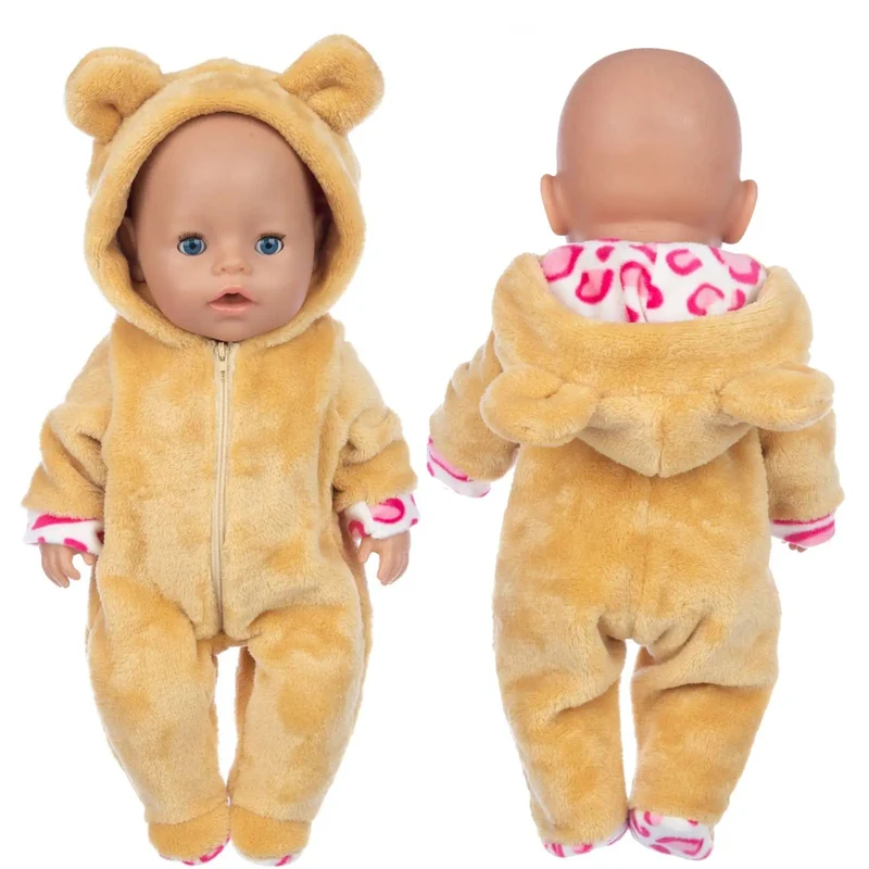 2 teile/satz Anzug + Schuhe Puppen Outfit Für 43 cm Babypuppe Niedlichen Pullover Strampler 17 Zoll Puppenkleidung ， Puppenzubehör.