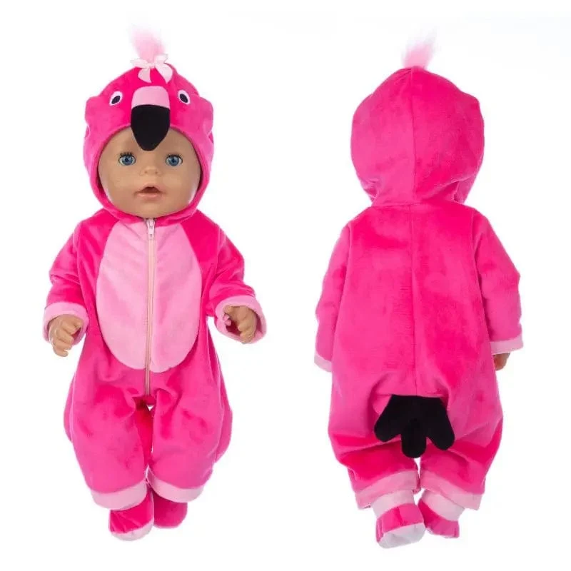 2 teile/satz Anzug + Schuhe Puppen Outfit Für 43 cm Babypuppe Niedlichen Pullover Strampler 17 Zoll Puppenkleidung ， Puppenzubehör.