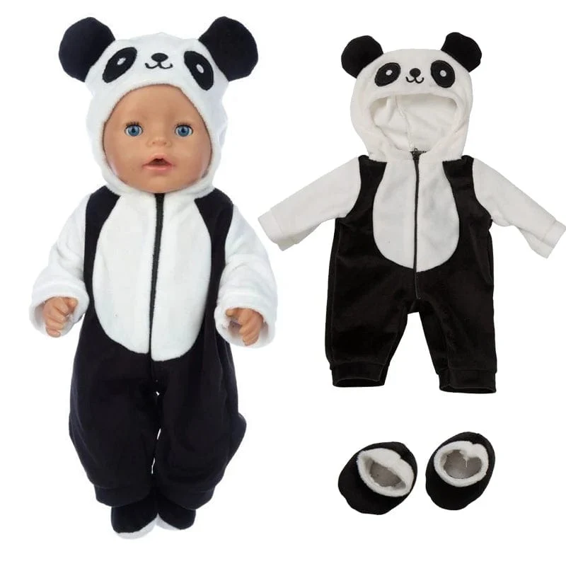 2 teile/satz Anzug + Schuhe Puppen Outfit Für 43 cm Babypuppe Niedlichen Pullover Strampler 17 Zoll Puppenkleidung ， Puppenzubehör.