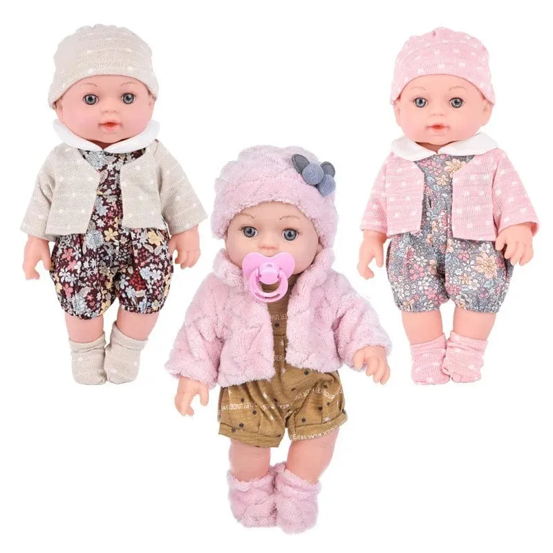 12in/30cm Puppe Baby Simulation Soft Appease Be Education Lebensechte Puppe Zubehör Geburtstag Weihnachten Kinder Kindertagsgeschenk