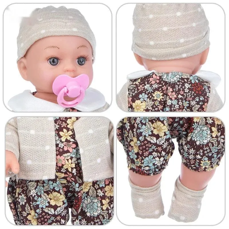 12in/30cm Puppe Baby Simulation Soft Appease Be Education Lebensechte Puppe Zubehör Geburtstag Weihnachten Kinder Kindertagsgeschenk