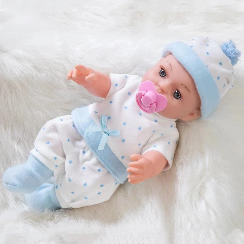 12in/30cm Puppe Baby Simulation Soft Appease Be Education Lebensechte Puppe Zubehör Geburtstag Weihnachten Kinder Kindertagsgeschenk
