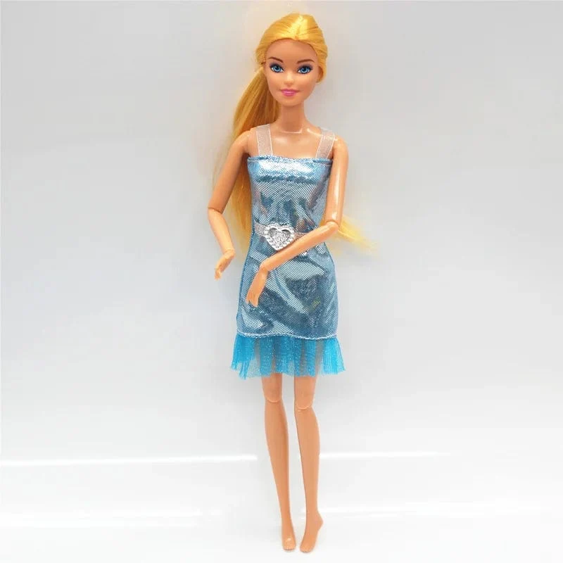 Neue 30 cm 11 Gelenke Bewegliche Puppe mit Kleidung 1/6 Puppe mit Rock Mädchen Spielen Haus Diy Dress Up Spielzeug Geschenke