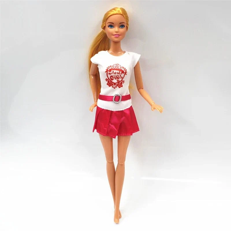 Neue 30 cm 11 Gelenke Bewegliche Puppe mit Kleidung 1/6 Puppe mit Rock Mädchen Spielen Haus Diy Dress Up Spielzeug Geschenke