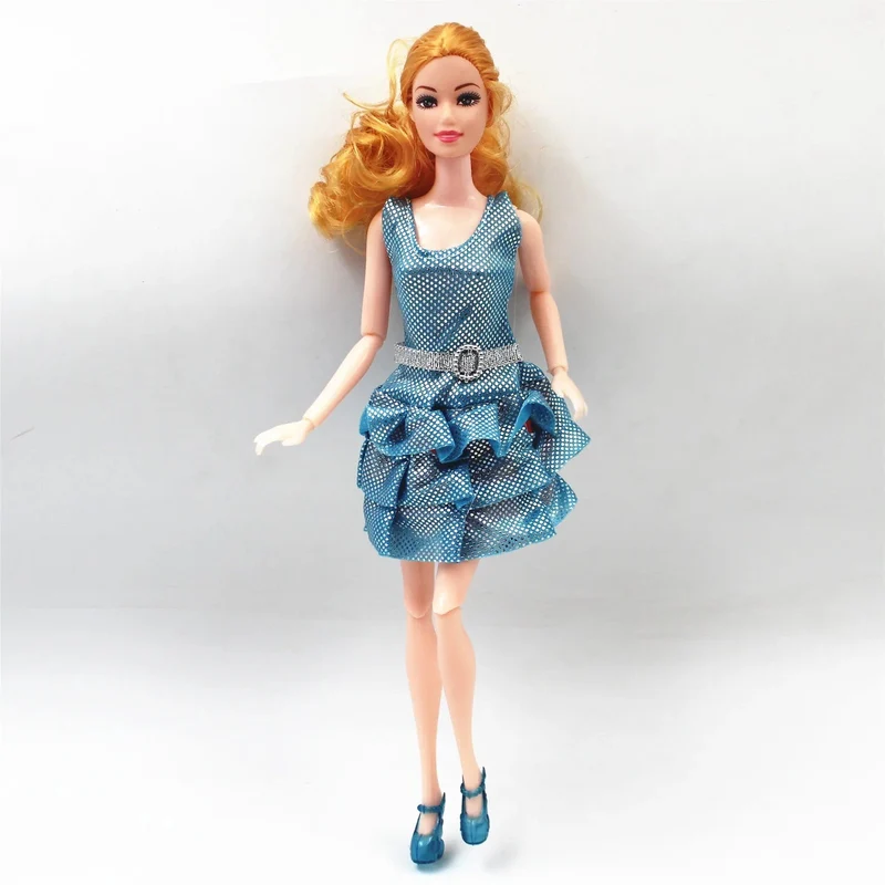 Neue 30 cm 11 Gelenke Bewegliche Puppe mit Kleidung 1/6 Puppe mit Rock Mädchen Spielen Haus Diy Dress Up Spielzeug Geschenke