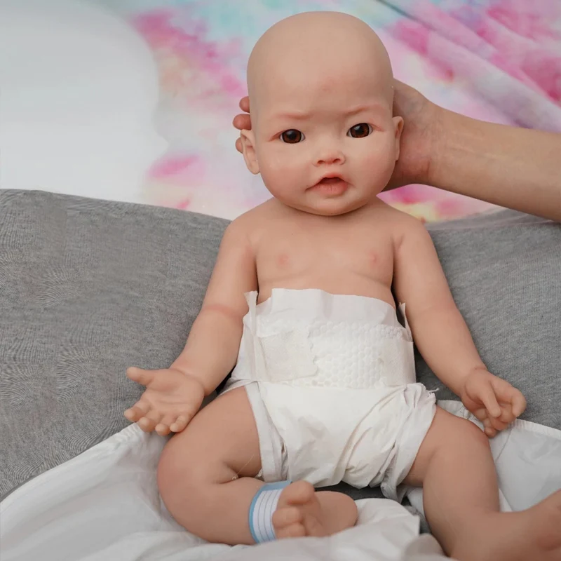17" Micro Frühchen Ganzkörper Silikon Babypuppe "Harper" Lebensechte Minipuppe Überraschung Kinder Anti-Stress My Melody