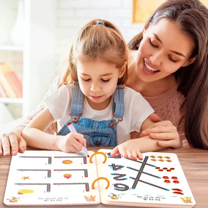 Kinder Montessori Zeichenspielzeug Pen Control Training Farbe Form Math Match Game Set Kleinkind Lernaktivitäten Lernspielzeug