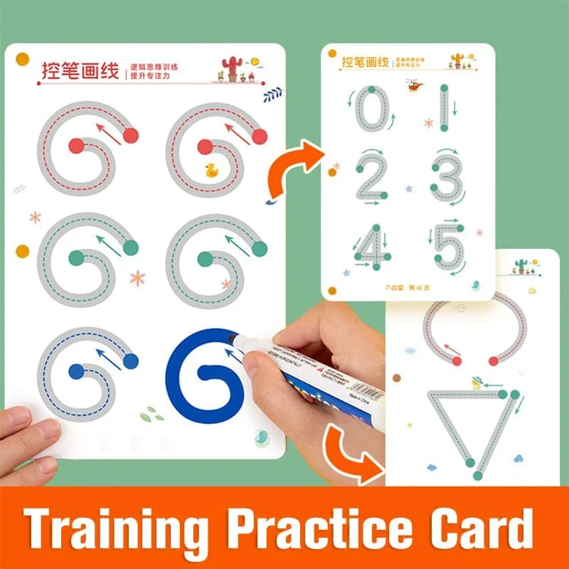 Kinder Montessori Zeichenspielzeug Pen Control Training Farbe Form Math Match Game Set Kleinkind Lernaktivitäten Lernspielzeug