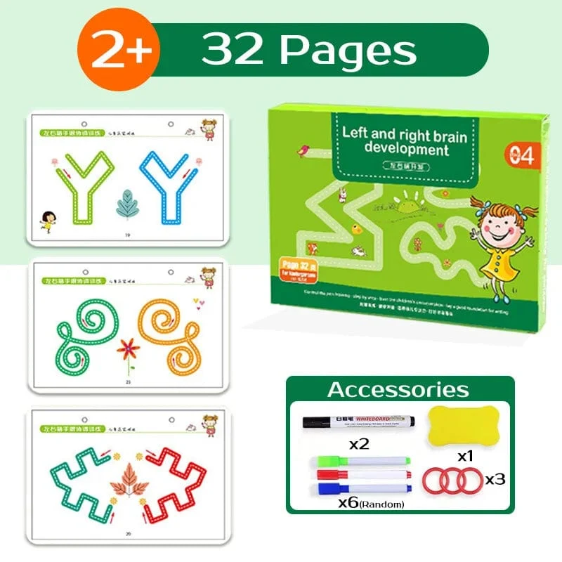 Kinder Montessori Zeichenspielzeug Pen Control Training Farbe Form Math Match Game Set Kleinkind Lernaktivitäten Lernspielzeug