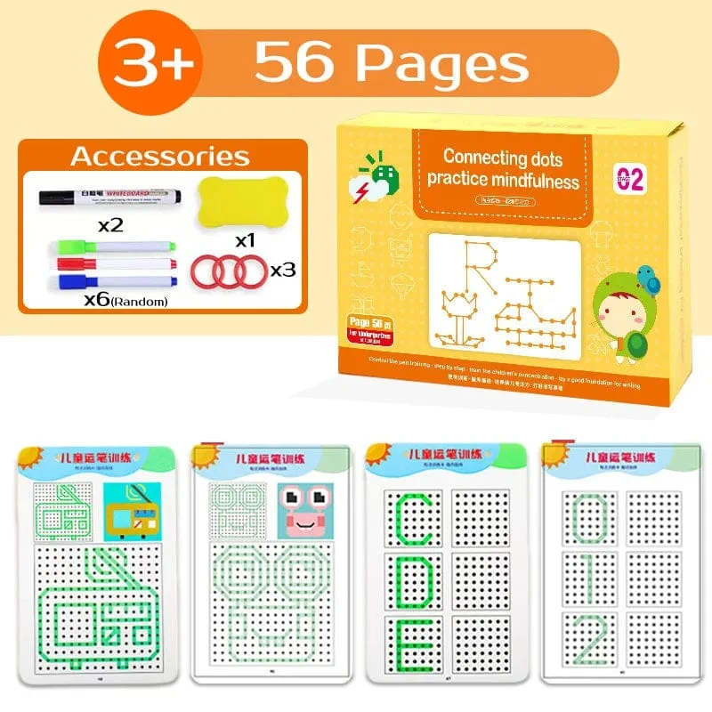 Kinder Montessori Zeichenspielzeug Pen Control Training Farbe Form Math Match Game Set Kleinkind Lernaktivitäten Lernspielzeug