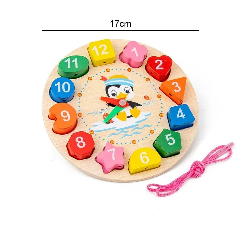 Cartoon Holz Kleine Perlen Kinder Frühe Bildung Baby Puzzle 0-1-3 Jahre Alt Holz Perlen Baustein spielzeug