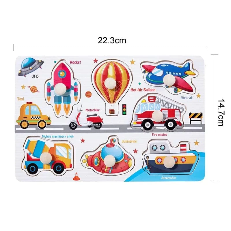 Cartoon Holz Kleine Perlen Kinder Frühe Bildung Baby Puzzle 0-1-3 Jahre Alt Holz Perlen Baustein spielzeug