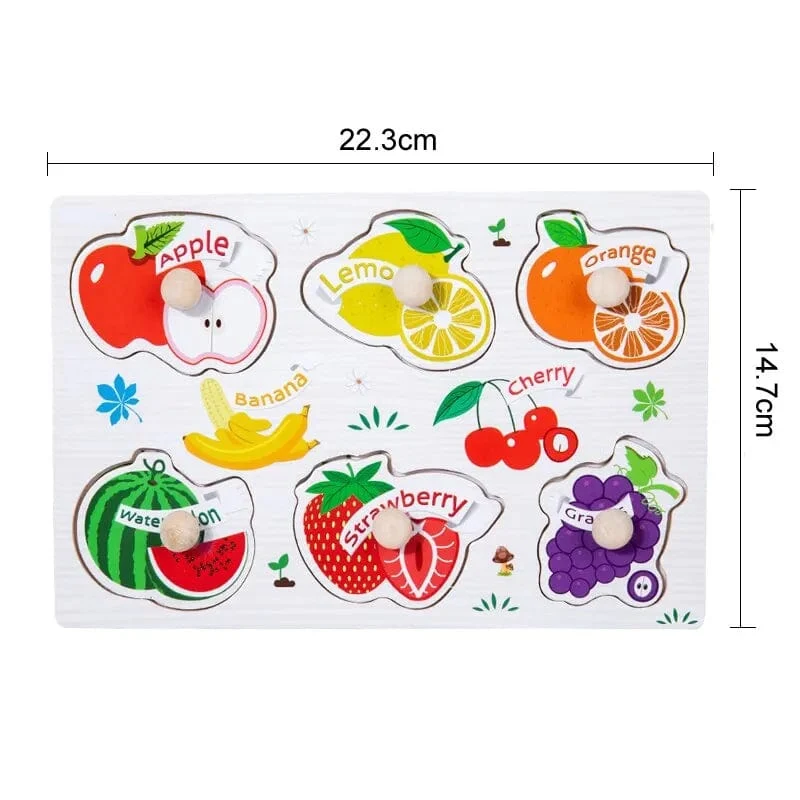 Cartoon Holz Kleine Perlen Kinder Frühe Bildung Baby Puzzle 0-1-3 Jahre Alt Holz Perlen Baustein spielzeug