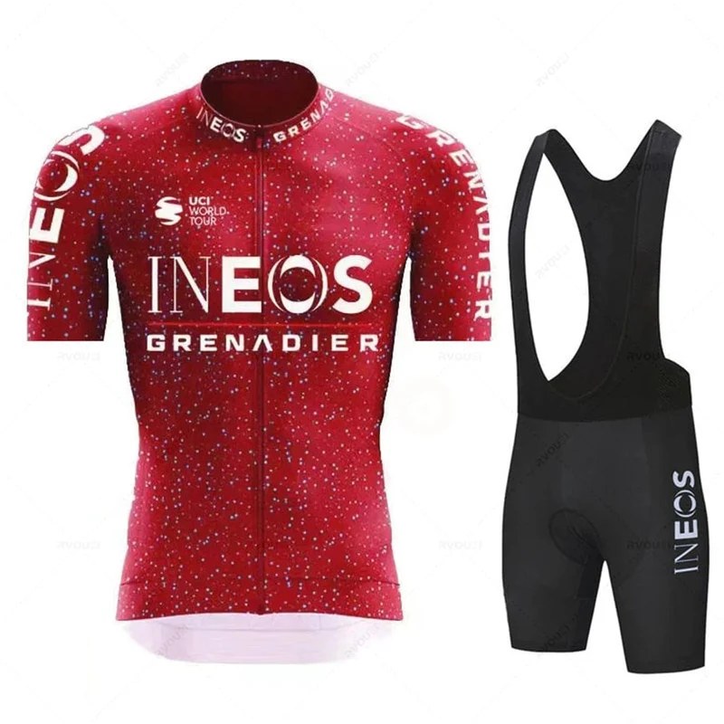 INEOS Mann Radfahren Jersey Set 2023 Sommer Radfahren Kleidung MTB Uniform Reiten Bib Shorts Bike Kleidung Maillot Ciclismo Hombre