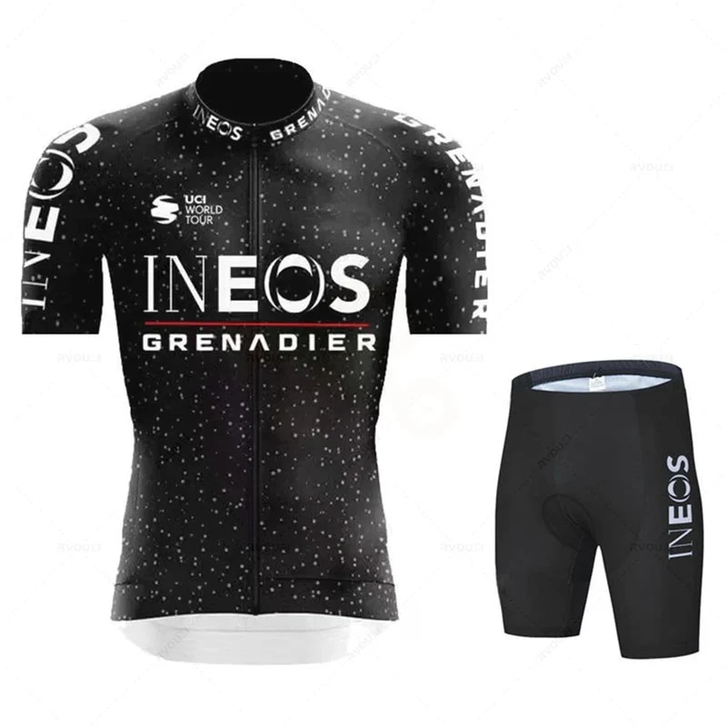 INEOS Mann Radfahren Jersey Set 2023 Sommer Radfahren Kleidung MTB Uniform Reiten Bib Shorts Bike Kleidung Maillot Ciclismo Hombre
