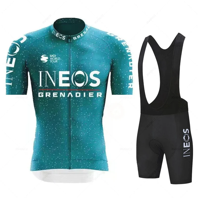 INEOS Mann Radfahren Jersey Set 2023 Sommer Radfahren Kleidung MTB Uniform Reiten Bib Shorts Bike Kleidung Maillot Ciclismo Hombre