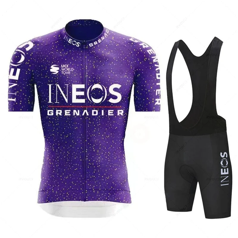INEOS Mann Radfahren Jersey Set 2023 Sommer Radfahren Kleidung MTB Uniform Reiten Bib Shorts Bike Kleidung Maillot Ciclismo Hombre