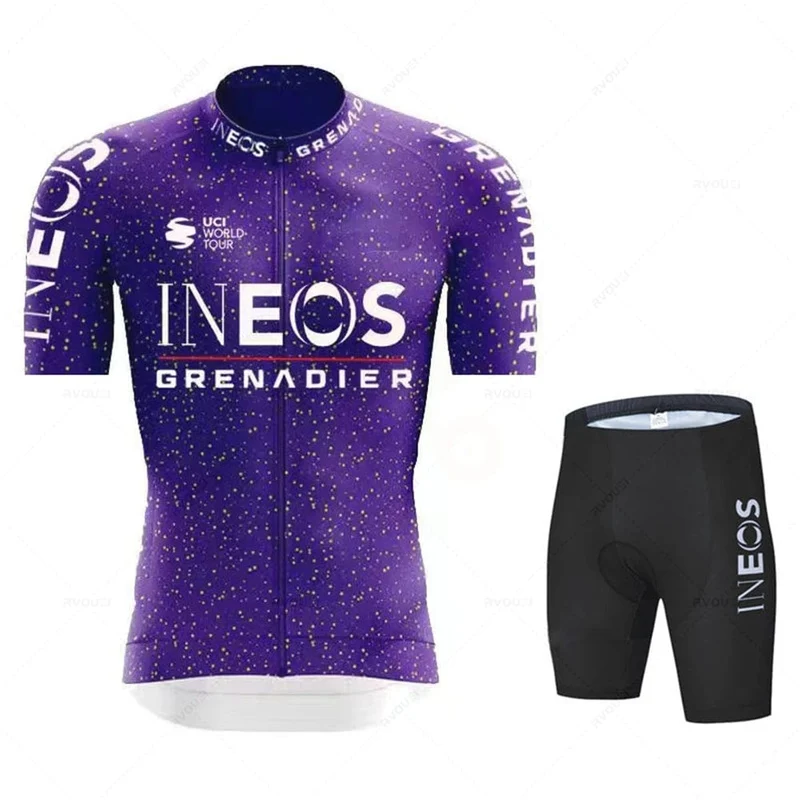 INEOS Mann Radfahren Jersey Set 2023 Sommer Radfahren Kleidung MTB Uniform Reiten Bib Shorts Bike Kleidung Maillot Ciclismo Hombre