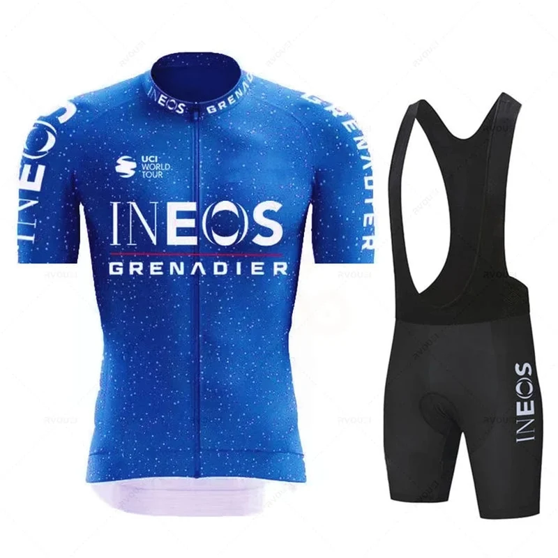 INEOS Mann Radfahren Jersey Set 2023 Sommer Radfahren Kleidung MTB Uniform Reiten Bib Shorts Bike Kleidung Maillot Ciclismo Hombre