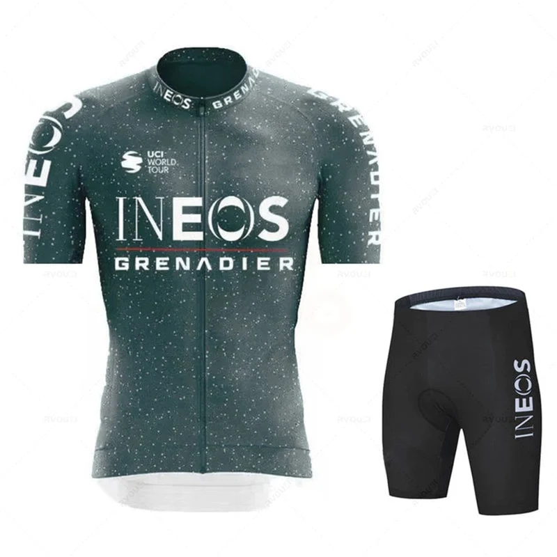 INEOS Mann Radfahren Jersey Set 2023 Sommer Radfahren Kleidung MTB Uniform Reiten Bib Shorts Bike Kleidung Maillot Ciclismo Hombre