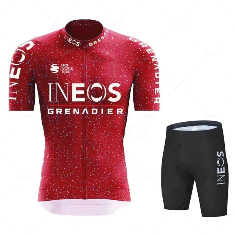 INEOS Mann Radfahren Jersey Set 2023 Sommer Radfahren Kleidung MTB Uniform Reiten Bib Shorts Bike Kleidung Maillot Ciclismo Hombre