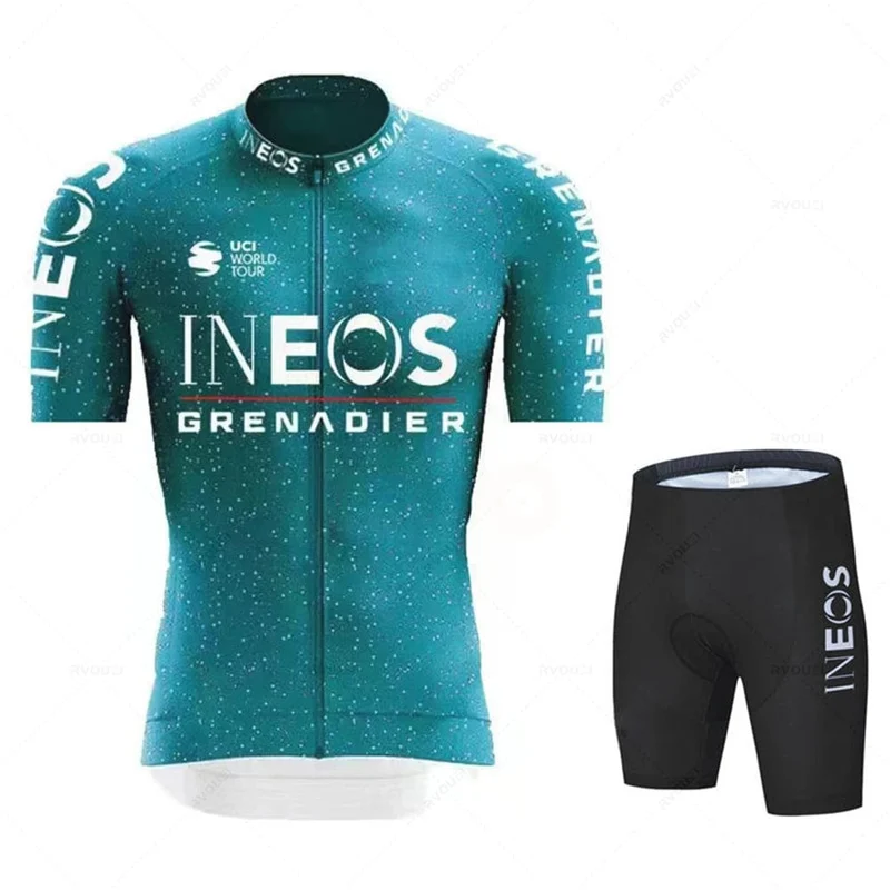 INEOS Mann Radfahren Jersey Set 2023 Sommer Radfahren Kleidung MTB Uniform Reiten Bib Shorts Bike Kleidung Maillot Ciclismo Hombre